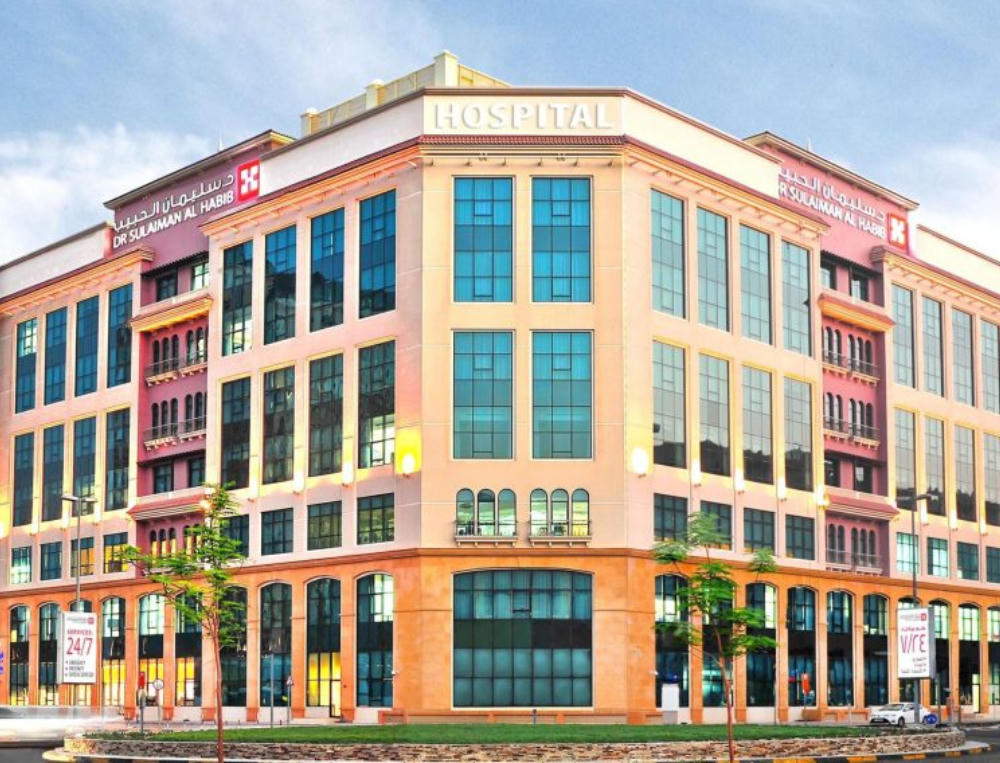 Dr. Sulaiman Al Habib Hospital, with the group’s name on the building