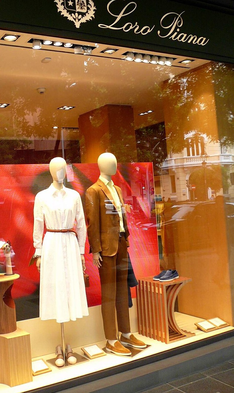 Loro Piana boutique on Calle de Ortega y Gasset, Madrid — real shopfront